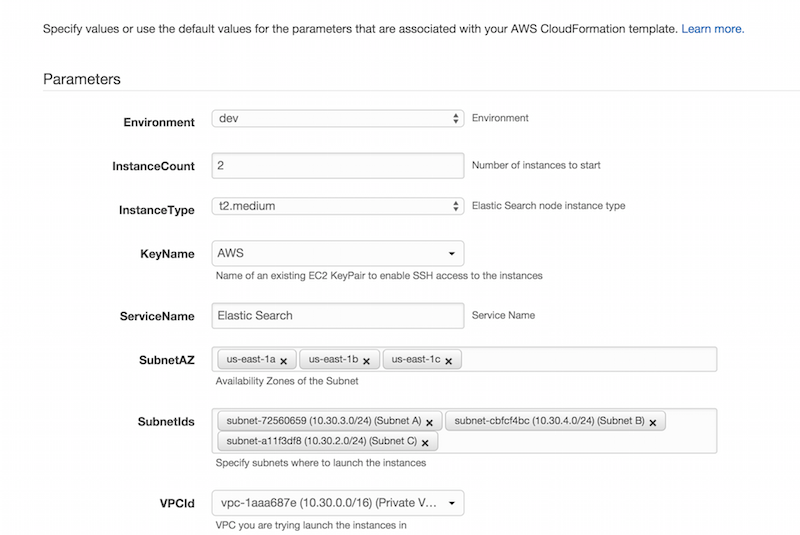 Cloudformation Parameters