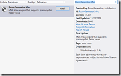 Razor-Generator-Common-Project-Nuget 
